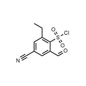 4-Cyano-2-ethyl-6-formylbenzenesulfonyl chloride|CS-1164244