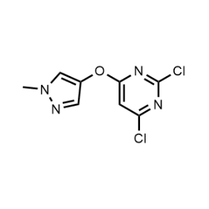 2,4-Dichloro-6-((1-methyl-1H-pyrazol-4-yl)oxy)pyrimidine|CS-1165717
