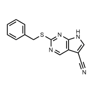 2-(Benzylthio)-7H-pyrrolo[2,3-d]pyrimidine-5-carbonitrile|CS-1166219