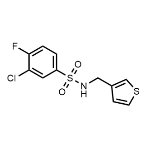 3-Chloro-4-fluoro-N-(thiophen-3-ylmethyl)benzenesulfonamide|CS-1166439