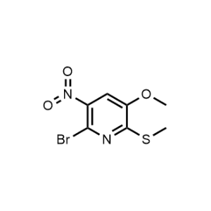 2-Bromo-5-methoxy-6-(methylthio)-3-nitropyridine|CS-1166464