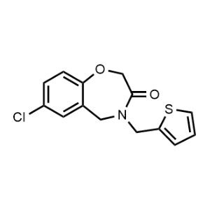 7-Chloro-4-(thiophen-2-ylmethyl)-4,5-dihydrobenzo[f][1,4]oxazepin-3(2H)-one|CS-1166844
