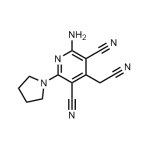 2-Amino-4-(cyanomethyl)-6-(pyrrolidin-1-yl)pyridine-3,5-dicarbonitrile|CS-1168332