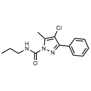 4-Chloro-5-methyl-3-phenyl-N-propyl-1H-pyrazole-1-carboxamide|CS-1168402
