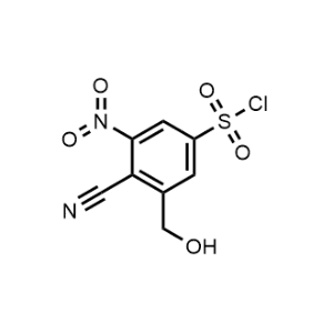 4-Cyano-3-(hydroxymethyl)-5-nitrobenzenesulfonyl chloride|CS-1168474