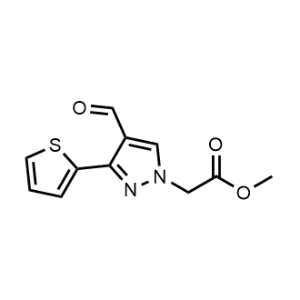 Methyl 2-(4-formyl-3-(thiophen-2-yl)-1H-pyrazol-1-yl)acetate|CS-1170106