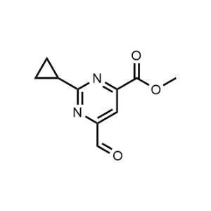 Methyl 2-cyclopropyl-6-formylpyrimidine-4-carboxylate|CS-1170395