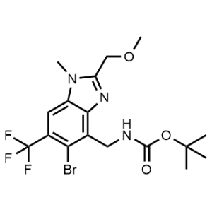 tert-Butyl ((5-bromo-2-(methoxymethyl)-1-methyl-6-(trifluoromethyl)-1H-benzo[d]imidazol-4-yl)methyl)carbamate|CS-1170610