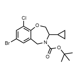 tert-Butyl 7-bromo-9-chloro-3-cyclopropyl-2,3-dihydrobenzo[f][1,4]oxazepine-4(5H)-carboxylate|CS-1170648