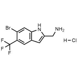 (6-Bromo-5-(trifluoromethyl)-1H-indol-2-yl)methanamine hydrochloride|CS-1170652