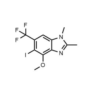 5-Iodo-4-methoxy-1,2-dimethyl-6-(trifluoromethyl)-1H-benzimidazole|CS-1170766
