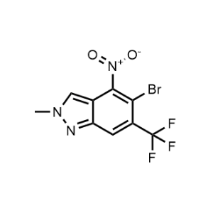 5-Bromo-2-methyl-4-nitro-6-(trifluoromethyl)-2H-indazole|CS-1171865