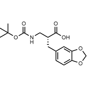 (R)-3-(Benzo[d][1,3]dioxol-5-yl)-2-(((tert-butoxycarbonyl)amino)methyl)propanoic acid|CS-1172439