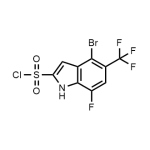 4-Bromo-7-fluoro-5-(trifluoromethyl)-1H-indole-2-sulfonyl chloride|CS-1173367