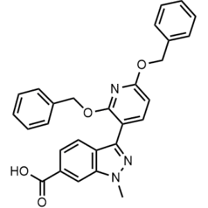 3-(2,6-Bis(benzyloxy)pyridin-3-yl)-1-methyl-1H-indazole-6-carboxylic acid|CS-1173748
