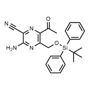 6-Acetyl-3-amino-5-(((tert-butyldiphenylsilyl)oxy)methyl)pyrazine-2-carbonitrile|CS-1173825