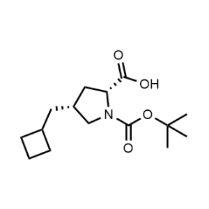 (2R,4R)-1-(tert-Butoxycarbonyl)-4-(cyclobutylmethyl)pyrrolidine-2-carboxylic acid|CS-1174452