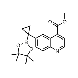 Methyl 6-(1-(4,4,5,5-tetramethyl-1,3,2-dioxaborolan-2-yl)cyclopropyl)quinoline-4-carboxylate|CS-1174803