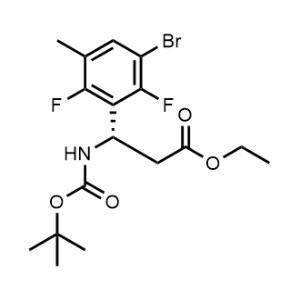 Ethyl (S)-3-(3-bromo-2,6-difluoro-5-methylphenyl)-3-((tert-butoxycarbonyl)amino)propanoate|CS-1176272