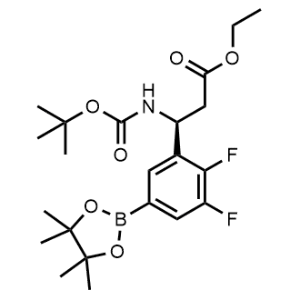 Ethyl (S)-3-((tert-butoxycarbonyl)amino)-3-(2,3-difluoro-5-(4,4,5,5-tetramethyl-1,3,2-dioxaborolan-2-yl)phenyl)propanoate|CS-1176337