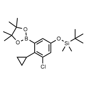 tert-Butyl(3-chloro-4-cyclopropyl-5-(4,4,5,5-tetramethyl-1,3,2-dioxaborolan-2-yl)phenoxy)dimethylsilane|CS-1176781