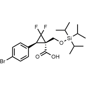 rel-(1R,3R)-3-(4-Bromophenyl)-2,2-difluoro-1-(((triisopropylsilyl)oxy)methyl)cyclopropane-1-carboxylic acid|CS-1177149