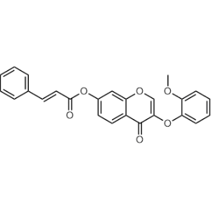 3-(2-Methoxyphenoxy)-4-oxo-4H-chromen-7-yl cinnamate|CS-1177718