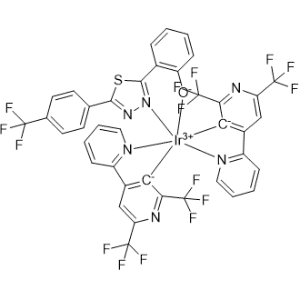 Bis(2',6'-bis(trifluoromethyl)-2,4'-bipyridine)(2-(5-(4-(2-(5-(4-(trifluoromethyl)phenyl)-1,3,4-thiadiazol-2-yl)phenol)iridium(III)|CS-1179191