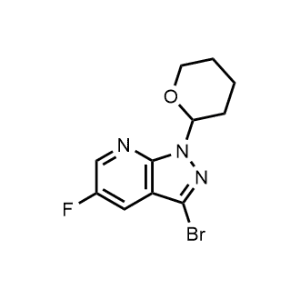3-Bromo-5-fluoro-1-(tetrahydro-2H-pyran-2-yl)-1H-pyrazolo[3,4-b]pyridine|CS-1180737