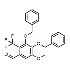 3,4-Bis(benzyloxy)-5-methoxy-2-(trifluoromethyl)benzaldehyde|CS-1181722