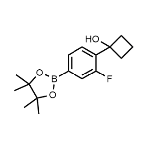 1-(2-Fluoro-4-(4,4,5,5-tetramethyl-1,3,2-dioxaborolan-2-yl)phenyl)cyclobutan-1-ol|CS-1184672
