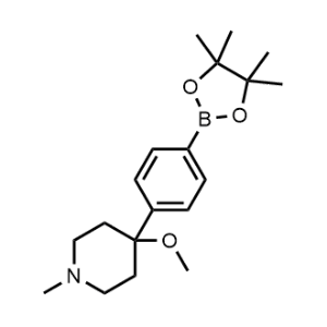 4-Methoxy-1-methyl-4-(4-(4,4,5,5-tetramethyl-1,3,2-dioxaborolan-2-yl)phenyl)piperidine|CS-1184675