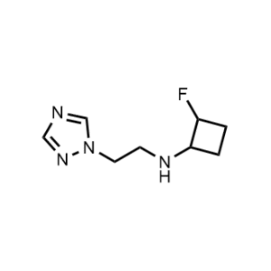 N-(2-(1H-1,2,4-Triazol-1-yl)ethyl)-2-fluorocyclobutan-1-amine|CS-1190405