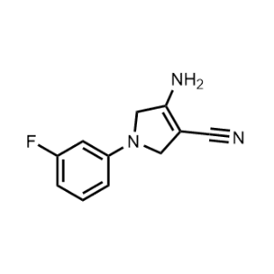 4-Amino-1-(3-fluorophenyl)-2,5-dihydro-1H-pyrrole-3-carbonitrile|CS-1196436