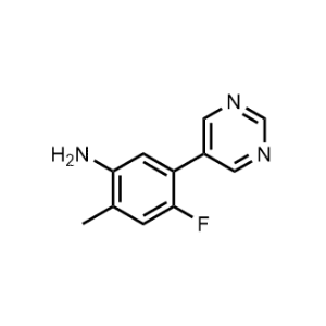 4-Fluoro-2-methyl-5-(pyrimidin-5-yl)aniline|CS-1196437