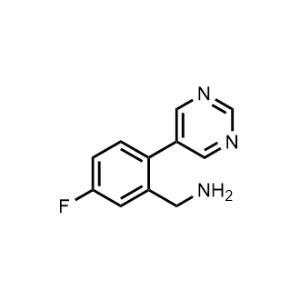 (5-Fluoro-2-(pyrimidin-5-yl)phenyl)methanamine|CS-1196440