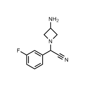 2-(3-Aminoazetidin-1-yl)-2-(3-fluorophenyl)acetonitrile|CS-1197423