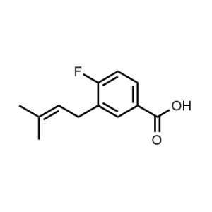 4-Fluoro-3-(3-methylbut-2-en-1-yl)benzoic acid|CS-1198759