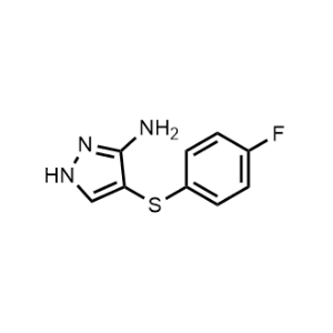 4-((4-Fluorophenyl)thio)-1H-pyrazol-3-amine|CS-1199656