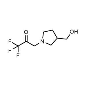 1,1,1-Trifluoro-3-(3-(hydroxymethyl)pyrrolidin-1-yl)propan-2-one|CS-1200843