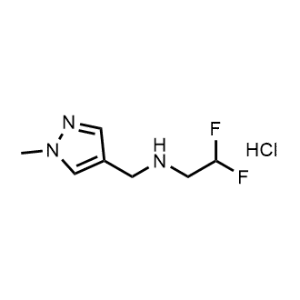2,2-Difluoro-N-((1-methyl-1H-pyrazol-4-yl)methyl)ethan-1-amine hydrochloride|CS-1201090
