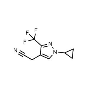 2-(1-Cyclopropyl-3-(trifluoromethyl)-1H-pyrazol-4-yl)acetonitrile|CS-1202470
