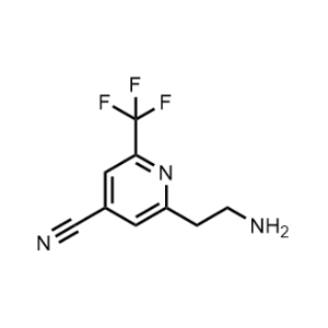 2-(2-Aminoethyl)-6-(trifluoromethyl)isonicotinonitrile|CS-1202499