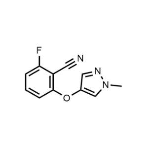 2-Fluoro-6-((1-methyl-1H-pyrazol-4-yl)oxy)benzonitrile|CS-1203471