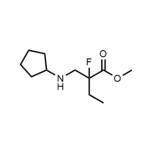 Methyl 2-((cyclopentylamino)methyl)-2-fluorobutanoate|CS-1203592