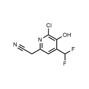 2-(6-Chloro-4-(difluoromethyl)-5-hydroxypyridin-2-yl)acetonitrile|CS-1204175