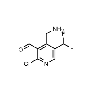 4-(Aminomethyl)-2-chloro-5-(difluoromethyl)nicotinaldehyde|CS-1205172