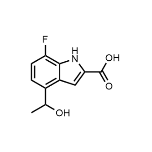 7-Fluoro-4-(1-hydroxyethyl)-1H-indole-2-carboxylic acid|CS-1206324