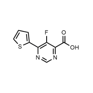 5-Fluoro-6-(thiophen-2-yl)pyrimidine-4-carboxylic acid|CS-1206821
