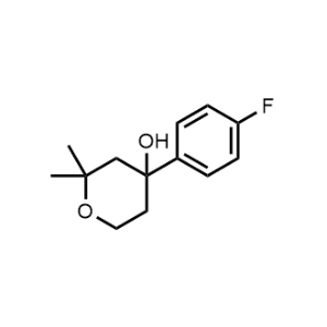4-(4-Fluorophenyl)-2,2-dimethyltetrahydro-2H-pyran-4-ol|CS-1206919